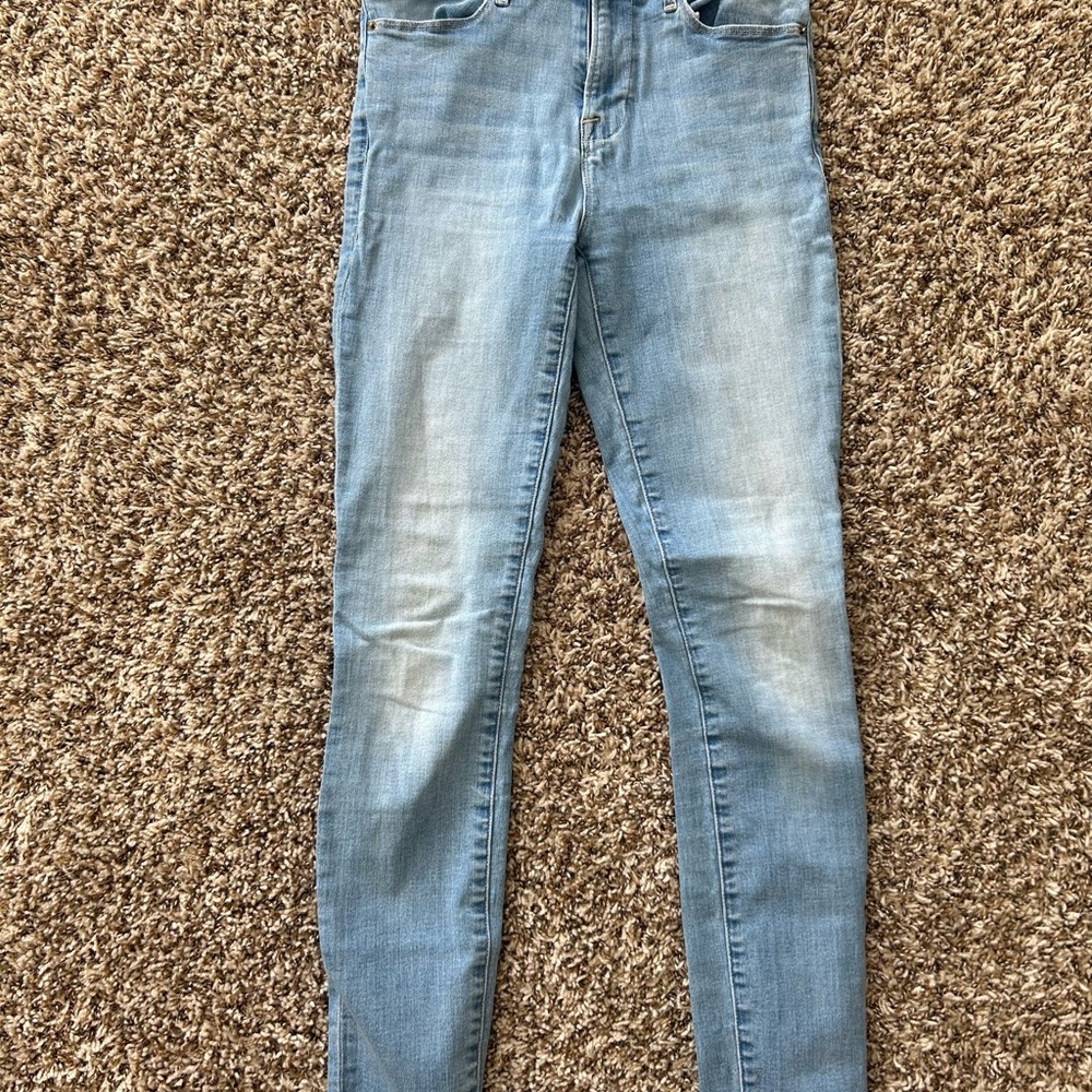 Frame Denim Blue Skinny Jeans with Stretch